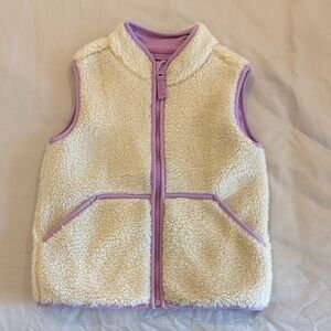 Hanna Andersson Purple shearling vest